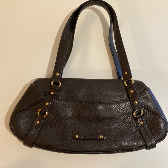 Vintage Cole Haan Leather Baguette Retro Western Purse - Picture 2 of 10